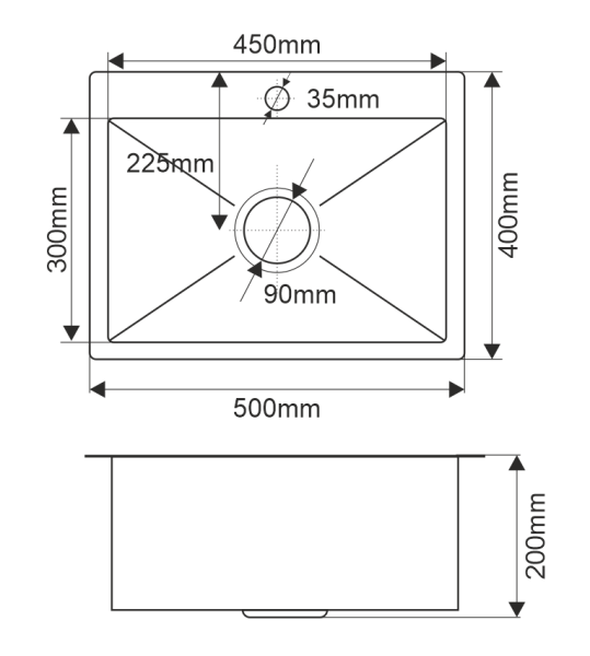 Мойка R5040H Melana ProfLine 3,0/200 сатин